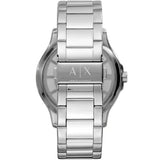 Armani Exchange Hampton Chronograph Black Dial Silver Steel Strap Watch For Men - AX2179