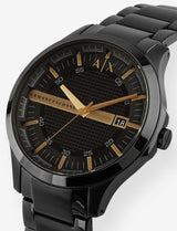 Armani Exchange Hampton Chronograph Black Dial Black Steel Strap Watch For Men - AX2413 Buy Now By Armani Exchange