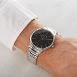 Armani Exchange Cayde Analog Black Dial Silver Steel Strap Watch For Men - AX2700 Buy Now By Armani Exchange