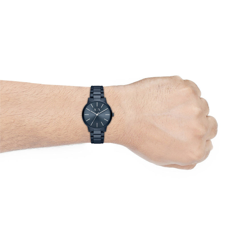 Armani Exchange Cayde Analog Blue Dial Blue Steel Strap Watch For Men - AX2702 Buy Now By Armani Exchange