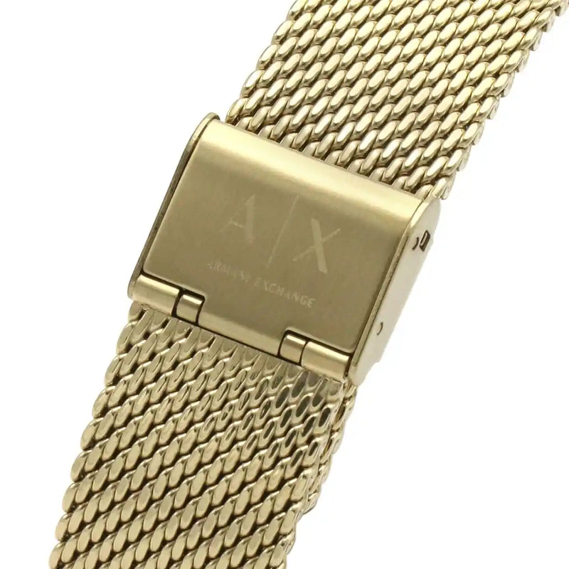 Armani Exchange Cayde Chronograph Black Dial Gold Mesh Strap Watch For Men - AX2715 Buy Now By Armani Exchange