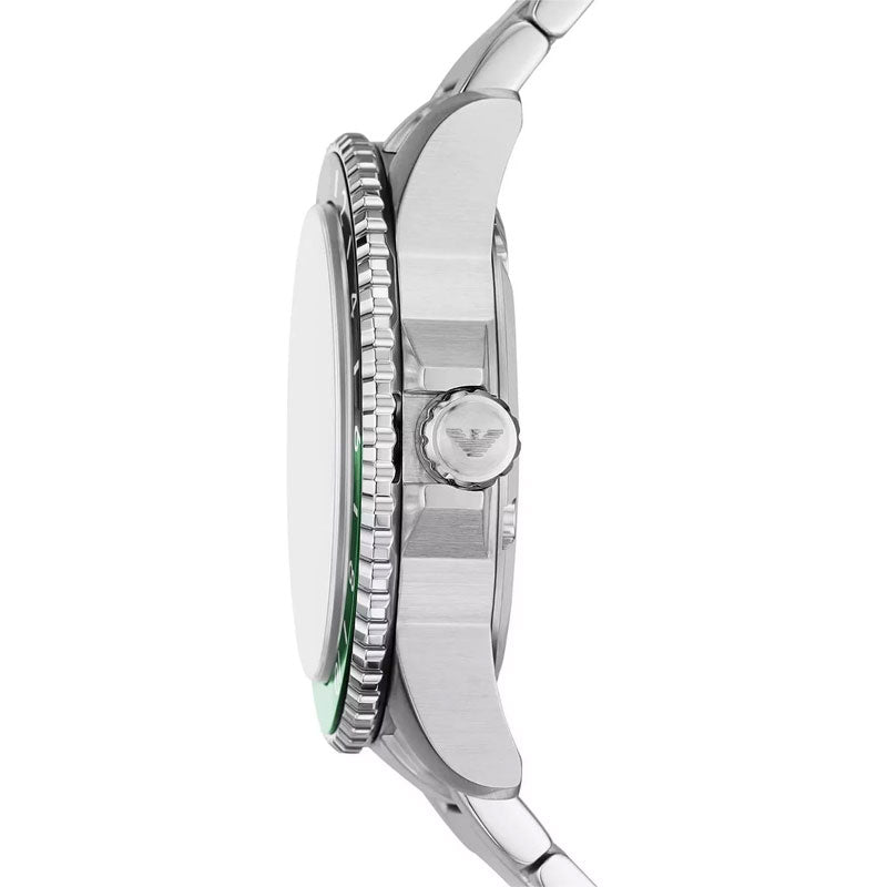 Emporio Armani Sea Explorer GMT Quartz Black Dial Silver Steel Strap Watch For Men - AR11589 Buy Now By Emporio Armani