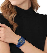 Michael Kors Runway Analog Blue Dial Blue Steel Strap Watch for Women - MK7332 Buy Now By Michael Kors