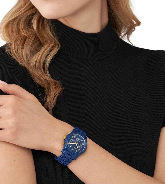 Michael Kors Runway Analog Blue Dial Blue Steel Strap Watch for Women - MK7332 Buy Now By Michael Kors