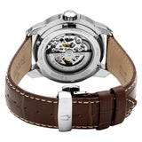 Shop Bulova Classic Skeleton Automatic Brown Dial Brown Leather Strap Watch for Men - 96A120 in USA