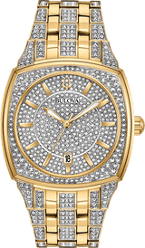 Bulova Phantom Crystal Silver Dial Two Tone Steel Strap Watch for Men - 98B323 Buy Now By Bulova