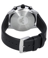 Emporio Armani Mario Chronograph Blue Dial Black Leather Strap Watch For Men - AR11522 Buy Now By Emporio Armani