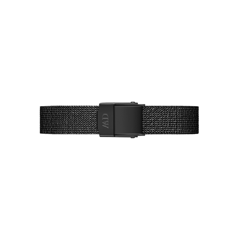 Daniel Wellington Classic Petite Pressed Ashfield Black Dial Black Mesh Bracelet Watch For Women - DW00100441