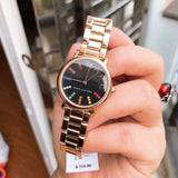 Marc Jacobs Roxy Black Dial Rose Gold Steel Strap Watch for Women - MJ3569 Buy Now By Marc Jacobs