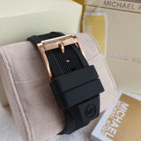 Michael Kors Dylan Chronograph Black Dial Black Rubber Strap Watch For Women - MK8557 Buy Now By Michael Kors