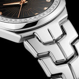 Shop Tag Heuer Link Quartz Diamonds Black Dial Silver Steel Strap Watch for Men - WBC131G.BA0649 in USA