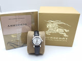 Shop Burberry The City White Dial Black Leather Strap Watch for Women - BU9206 in USA