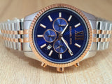 Michael Kors Lexington Blue Dial Two Tone Steel Strap Watch for Men - MK8412 Buy Now By Michael Kors