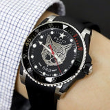 Shop Gucci Dive Feline Black Dial Black Rubber Strap Watch For Men - YA136320 in USA