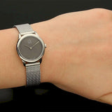 Calvin Klein Minimal Grey Dial Silver Mesh Bracelet Watch for Women - K3M2312X Buy Now By Calvin Klein