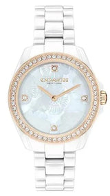 Coach Preston Mother of Pearl White Dial White Steel Strap Watch for Women - 14503662 Buy Now By Coach