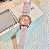 Michael Kors Janelle Three Hand Rose Gold Dial Pink Rubber Strap Watch For Women - MK7139 Buy Now By Michael Kors