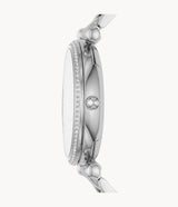 Fossil Carlie Silver Dial Silver Steel Strap Watch for Women - ES4341 Buy Now By Fossil