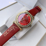 Versace V-Motif Red Dial Red Leather Strap Watch for Women - VERE00418 Buy Now By Versace