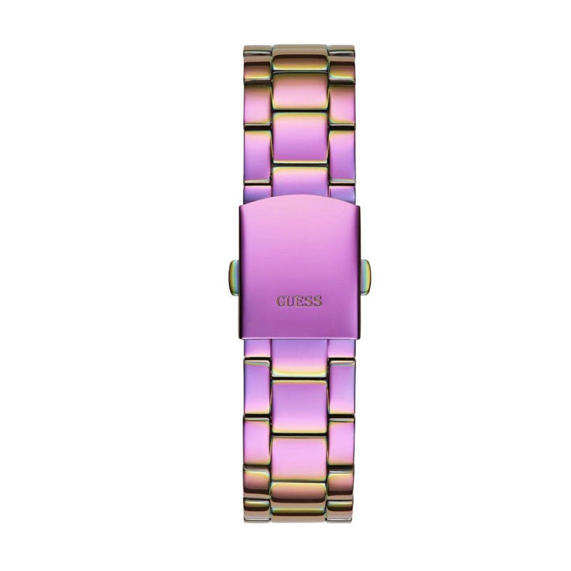 Guess Confetti Chronograph Crystals Multicolor Dial Purple Steel Strap Watch For Women - GW0483L5 Buy Now By Guess