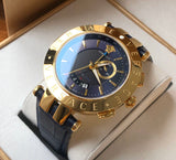 Versace Race GMT Blue Dial Blue Leather Strap Watch For Men - 29G70D282 Buy Now By Versace