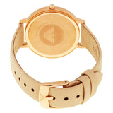 Emporio Armani Kappa Rose Gold & White Dial Beige Nude Leather Strap Watch For Women - AR2510 Buy Now By Emporio Armani