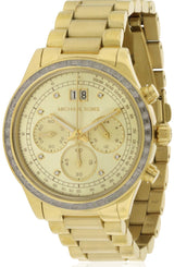 Michael Kors Brinkley Diamonds Gold Dial Gold Steel Strap Watch for Women - MK6187 Buy Now By Michael Kors