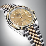 Shop Rolex Datejust 41 Oyster Gold Dial Two Tone Oystersteel & Yellow Gold Jubilee Bracelet Watch for Men - M126333-0010 in USA