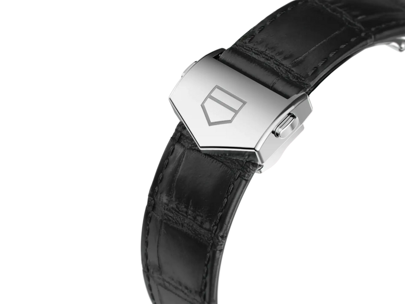 Tag Heuer Monaco Automatic Chronograph Black Dial Black Leather Strap Watch for Men - CBL2113.FC6177 Buy Now By Tag Heuer