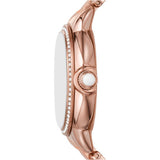Emporio Armani Mia Three Hand Crystals Silver Dial Rose Gold Steel Strap Watch For Women - AR11633 Buy Now By Emporio Armani