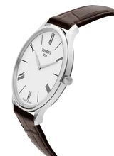 Shop Tissot T Classic Tradition 5.5 Quartz White Dial Brown Leather Strap Watch For Men - T063.409.16.018.00 in USA