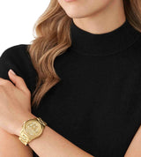 Michael Kors Runway Chronograph Gold Dial Gold Steel Strap Watch For Women - MK7323 Buy Now By Michael Kors