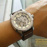Fossil Modern Machine Automatic Skeleton White Dial Brown Leather Strap Watch for Women - ME3083 Buy Now By Fossil