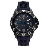 Shop Tommy Hilfiger Sport Multifunction Black Dial Black Rubber Strap Watch for Men - 1790983 in USA