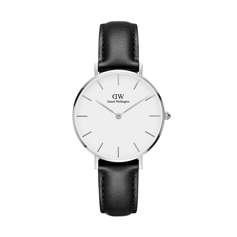 Daniel Wellington Classic Petite York White Dial Black Leather Strap Watch For Women - DW00100188 Buy Now By Daniel Wellington