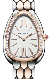 Bvlgari Serpenti Seduttori Diamonds Silver Dial Two Tone Steel Strap Watch for Women - SERPENTI103274