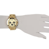 Marc Jacobs Rock Metal Chronograph Gold Dial Gold Steel Strap Watch for Men - MBM3158 Buy Now By Marc Jacobs