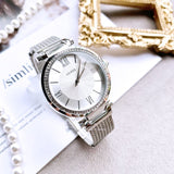 Guess Soho Silver DIal Stainless Steel Mesh Bracelet Watch For Women - W0638L1 Buy Now By Guess