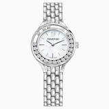 Shop Swarovski Lovely Crystals Mini White Dial Silver Steel Strap Watch for Women - 5242901 in USA