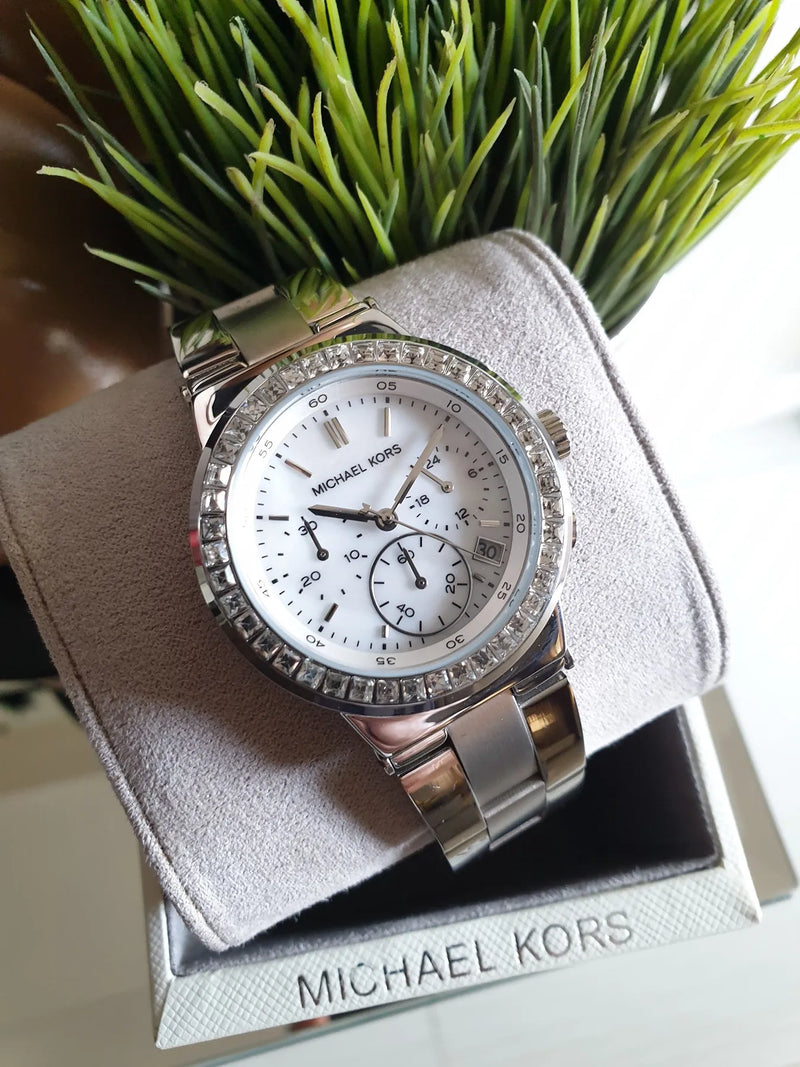 Michael Kors Dylan Silver Dial Silver Steel Strap Watch for Women - MK5585 Buy Now By Michael Kors