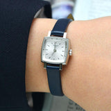 Shop Tissot Lovely Square Silver Dial Blue Leather Strap Watch For Women - T058.109.16.031.00 in USA
