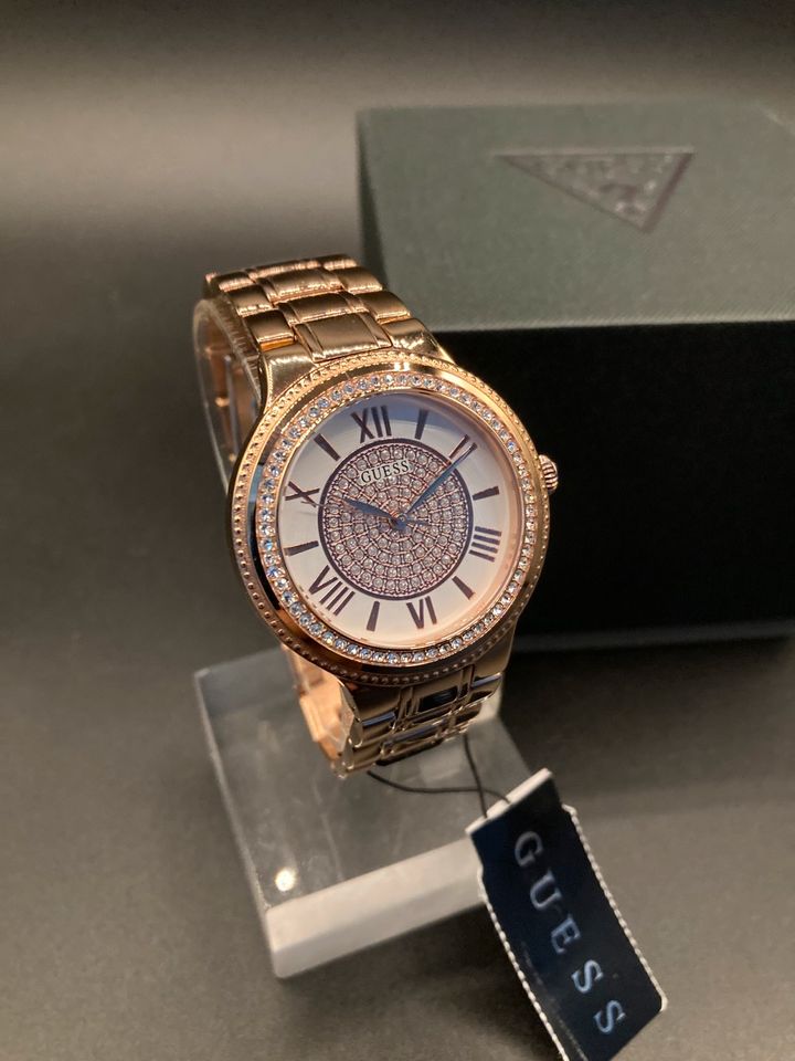 Guess Madison Diamonds White Dial Rose Gold Steel Strap Watch for Women - W0637L3 Buy Now By Guess