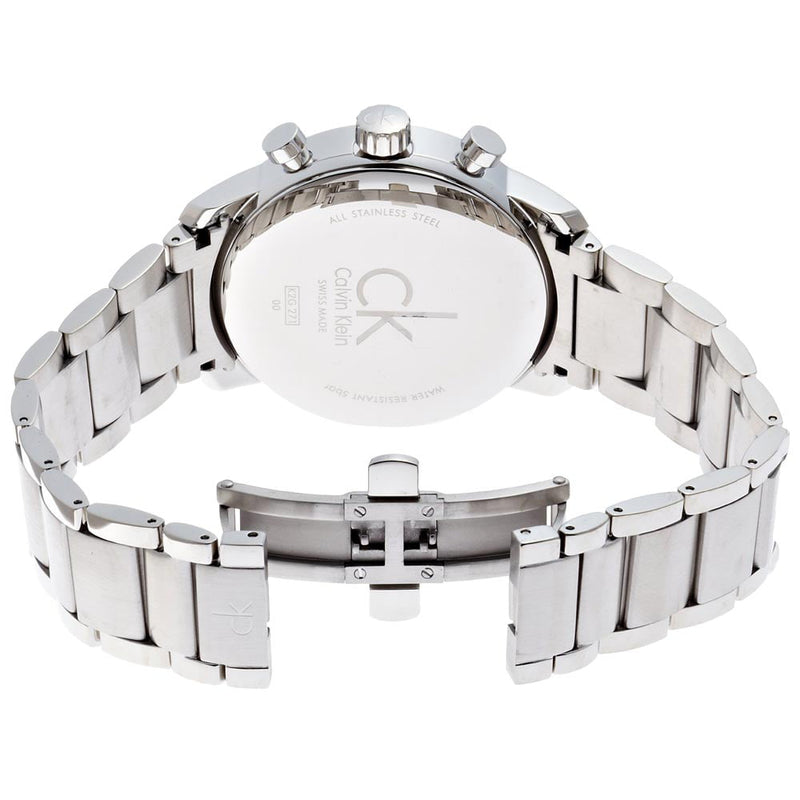 Calvin Klein City Chronograph Black Dial Silver Steel Strap Watch for Men - K2G27143 Buy Now By Calvin Klein