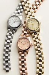 Marc Jacobs Henry Dinky Gold Dial Gold Steel Strap Watch for Women - MBM3199 Buy Now By Marc Jacobs