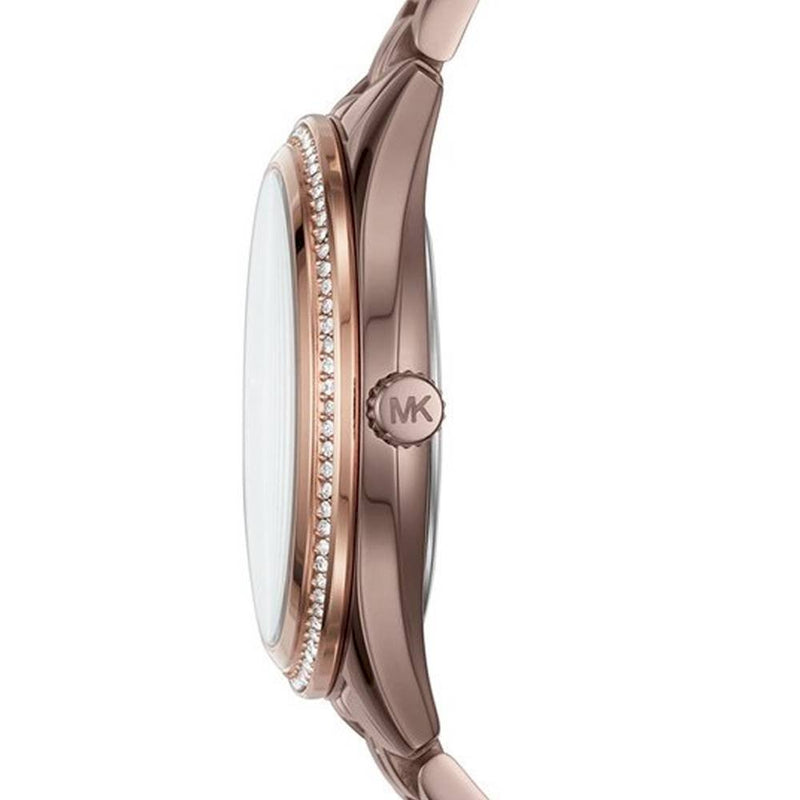 Michael Kors Lauryn Rose Gold Dial Brown Steel Strap Watch for Women - MK3757 Buy Now By Michael Kors