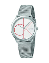 Calvin Klein Minimal White Dial Silver Mesh Bracelet Watch for Men - K3M51152 Buy Now By Calvin Klein