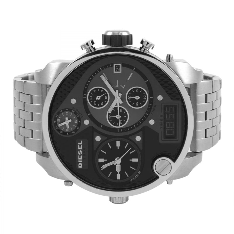 Diesel Mr Daddy 1.0 Black Dial Stainless Steel Stainless Watch For Men - DZ7221 Buy Now By Diesel