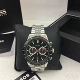 Hugo Boss Allure Chronograph Black Dial Silver Steel Strap Watch for Men - 1513922 Buy Now By Hugo Boss