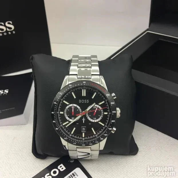 Hugo Boss Allure Chronograph Black Dial Silver Steel Strap Watch for Men - 1513922 Buy Now By Hugo Boss