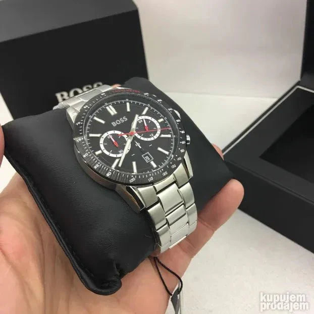 Hugo Boss Allure Chronograph Black Dial Silver Steel Strap Watch for Men - 1513922 Buy Now By Hugo Boss